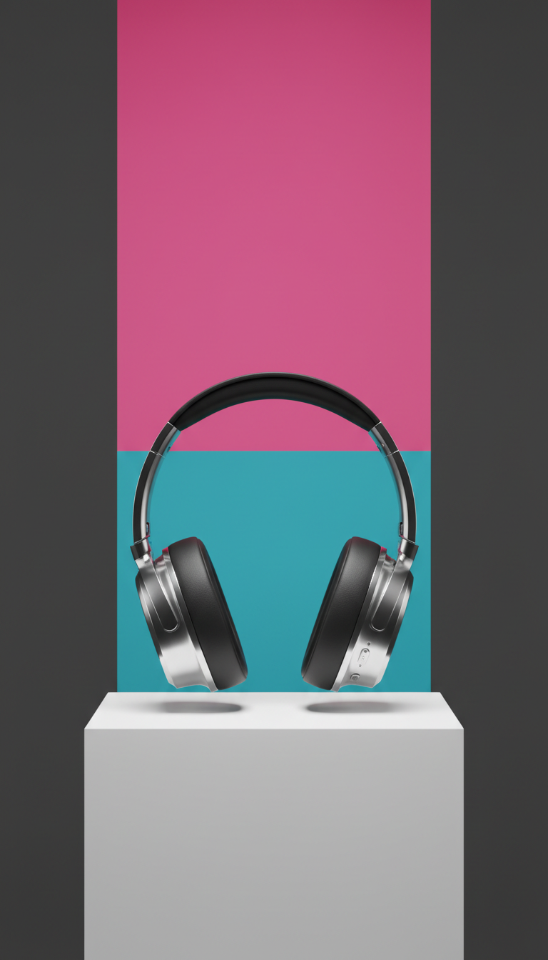 Auriculares inalámbricos con acento cromado