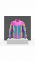 Chaqueta tech con cierre neón